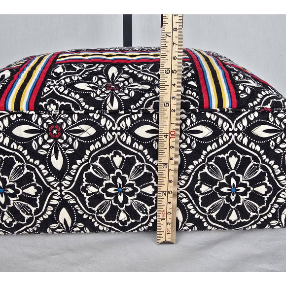 Vera Bradley Barcelona Stripe Tote Shoulder Bag Paisley Colorful - Picture 13 of 16